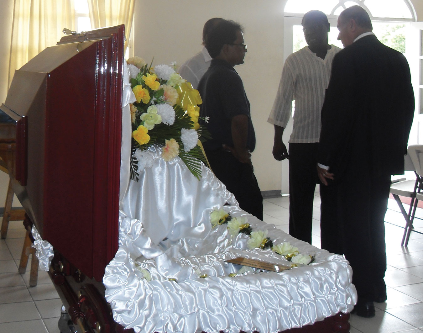 clear casket