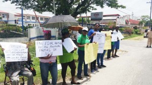 Some of protestors at NCN yesterday.