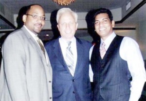 Businessman, Ed Ahmad [r) with fallen Senator John Sampson (l) in the good times.