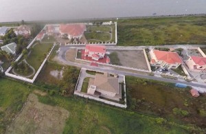 An aerial view of the prime seaside Pradoville Two property at Sparendaam.