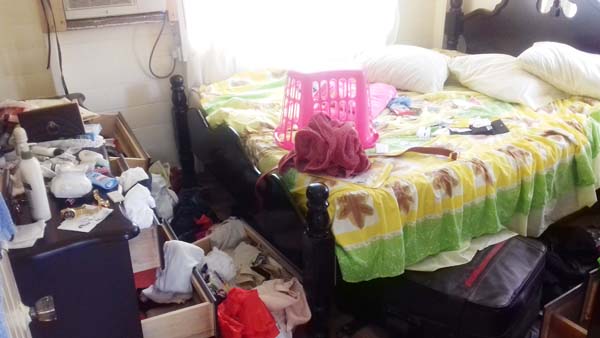 One of the ransacked rooms.