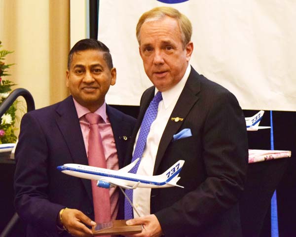 From left President Travelspan and CEO of Eastern Airlines Edward J. Wegel.