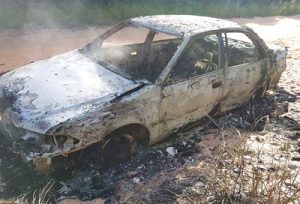 This car was reportedly found burnt in a Yarrowkabra trail on Friday morning after being hijacked from a Kuru Kururu taxi driver. 