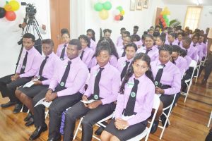 The initial batch for the Cadet Programme at the newly launched Bertram Collins College for the Public Service. [MOTP Photo)