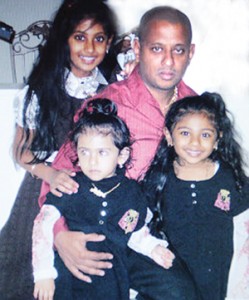 Undated photo of murder victim Beni Jagdesh with his three children: Melanie, Malena and Melissa