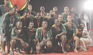 Flashback!!! Bronze medallists Guyana: Inaugural Caribbean Cup Bronze medallists Guyana pose for Kaieteur Sport at the conclusion of the third place game against Jamaica.