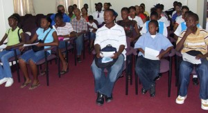 Some of the youths during the orientation session 