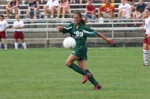 Ashley Rodriguese in action at Eastern Michigan University 2008.