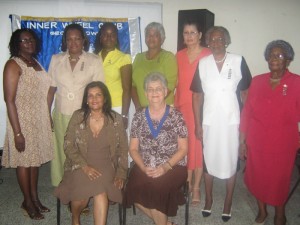 The Inner Wheel Club of Georgetown’s 2009-2010 Executive  Committee at the installation ceremony. Sitting at right is newly installed  president Dorothy Fraser in the company of Immediate Past President  Bernadette Juman-Yassin and other committee members. Standing at  right is founder and past president Mayleen Davis. 