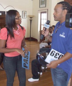 The Jingles and Song Competition host, Malcolm Pereira chats with one of the successful candidates.
