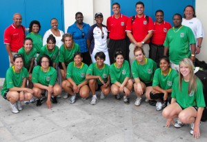 The Guyana North American-based players after their arrival
