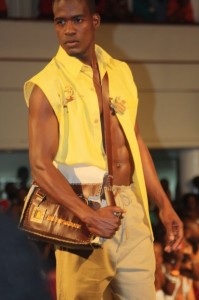 One of the creations out of the new Andrew Harris Men’s Wear fashion line 