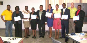Some of the JCI Guyana members who participated in the training session.