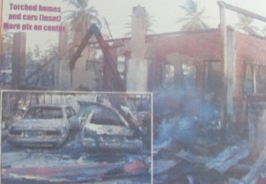 A newspaper clipping shows a scene of what transpired seven years ago on Brusche Dam. 