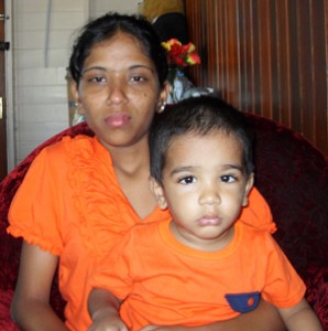 Sookdeo’s wife, Michelle, and their son, Samuel