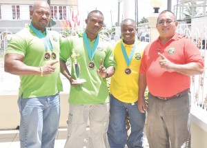 Guyana’s hunt for medals will be led by ‘Big’ John Edwards, Randolph Morgan, Mervin ‘Spongy’ Moses, with association president Peter Green accompanying them. 