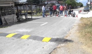 Speed humps and newly painted pedestrian crossings were done by members of the Enterprise Road Safety Group.