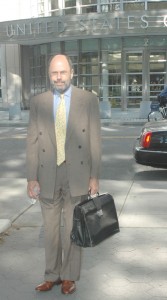 Gerald Shargel, Simels’s lead attorney in front of Brooklyn court  (Marcel Leonard photo) 