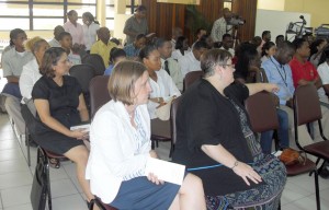 Members of the audience and the participants  at the launch of the UG/Ohio University workshop   