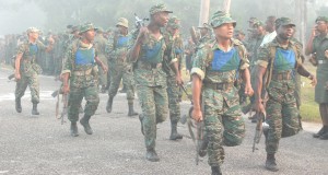 Fittest of the fit of the Guyana Defence Force, GDF lot:  21 Artillery Company on the road to victory.