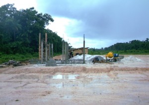 Construction of a US$4M trans-shipment facility under way at Linden.
