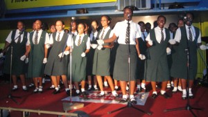 the Bishops girls choir in action