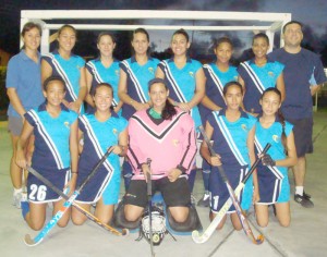 Flashback!!! - The victorious GCC U-21 Ladies  Hockey Team pose after winning the title last year.