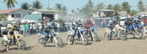 (Flashback) – This is what it will look like come Sunday December 6, at the Goed Fortuin Community Centre ground  - riders under starter’s orders.