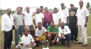 The successful Ogle team display their rewards  following victory in the Inter Jamaat final.