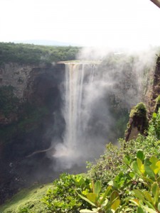 A photograph of Kaieteur Falls taken with Aliya Bulkan’s camera shortly before she jumped