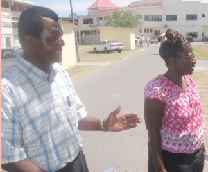 Two of the disgruntled Queen’s College teachers spoke to the media yesterday