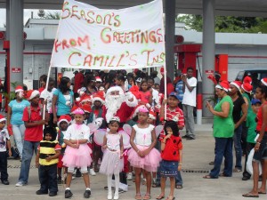 The parade participants preparing to commence their journey