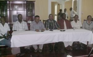Officials of the Post Office Corporation and members  of the Board of Directors at State House in NA