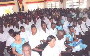 A section of the graduation class 
