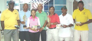 Dask Enterprise Managing Director Jerome Khan (fourth left) with outstanding players at Saturday’s tournament. 