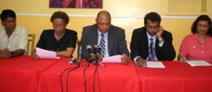 AFC officials at the press conference at Sidewalk Café yesterday.
