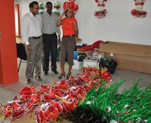  Minister Dr Frank Anthony and PS Alfred King share a light moment with Digicel’s head of Marketing Jacqueline James.