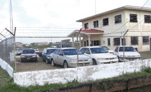 Some of the seized cars in the Golden Grove Police Station