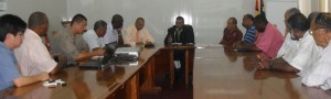  Minister Robert Persaud meets with stakeholders in the poultry industry