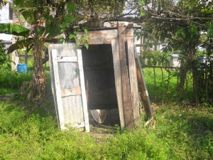 The latrine in which eight-month-old Unita Charles was found. 