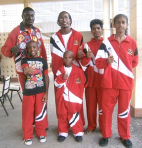 Professor Francis and Sensei Pollard (back row left & right) pose with members of the Trinidadian team. 