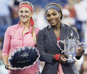 Serena Williams (right) beats Victoria Azarenka  to win her fifth US Open title. (Reuters).