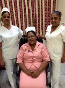 Night shift this past week with Nurses Jasmattie Dhanraj (L) and Natasha Goolcharran 