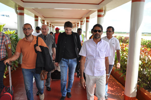  Sami Yusuf Arrives yesterday at the Cheddi Jagan International Airport 