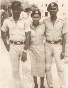 The late Constable Adrian Williams (at left) with two colleagues.