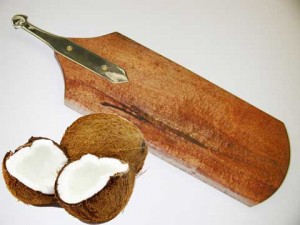 A must have in the Guyanese kitchen -  the coconut grater