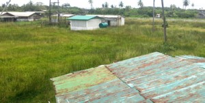 Grass has taken over this well being dug at the compound of GLDA, Mon Repos.