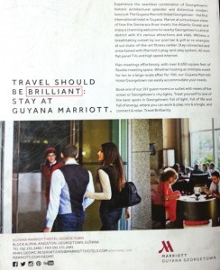 The Marriott Hotel advertisement on the back cover of the 2014 issue of the Telephone Directory 