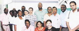 Guyanese doctors and nurses at the completion of one of the many training courses at the GPHC.