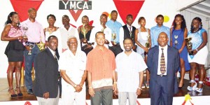 The various awardees pose with officials from the AAG, GOA and NSC after receiving their prizes at the YMCA. 
